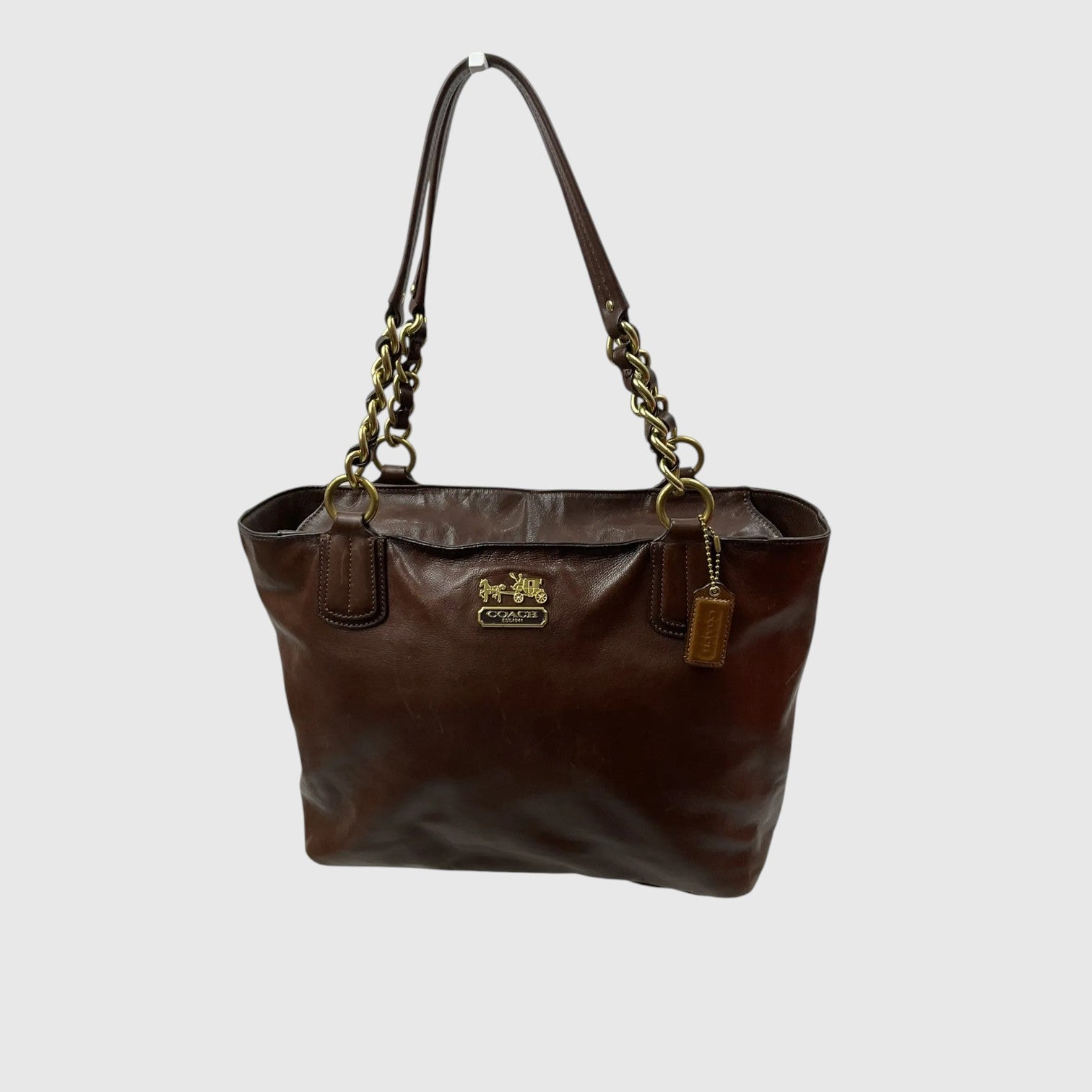 The Madison Chain Tote in Leather by Coach New York – Reclaimed