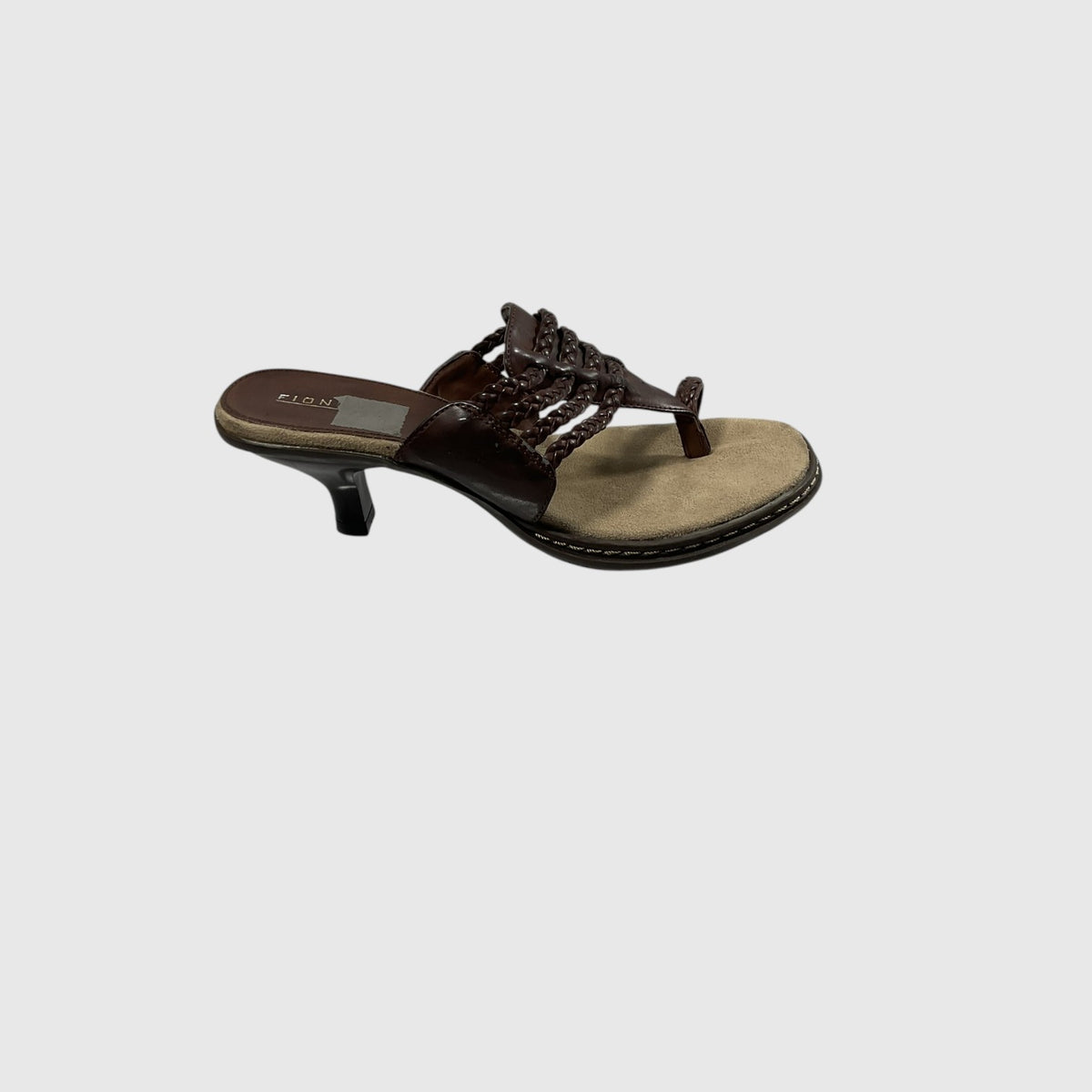 Fioni Braided Multi-Strap Thong Kitten Heel Sandal in — Size 6.5
