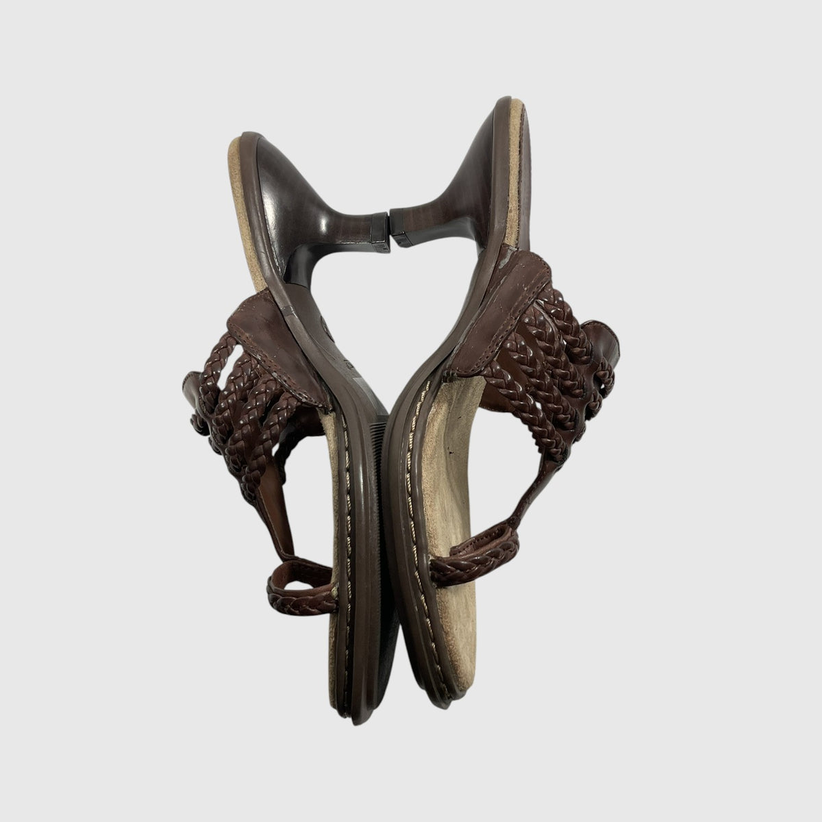 Fioni Braided Multi-Strap Thong Kitten Heel Sandal in — Size 6.5