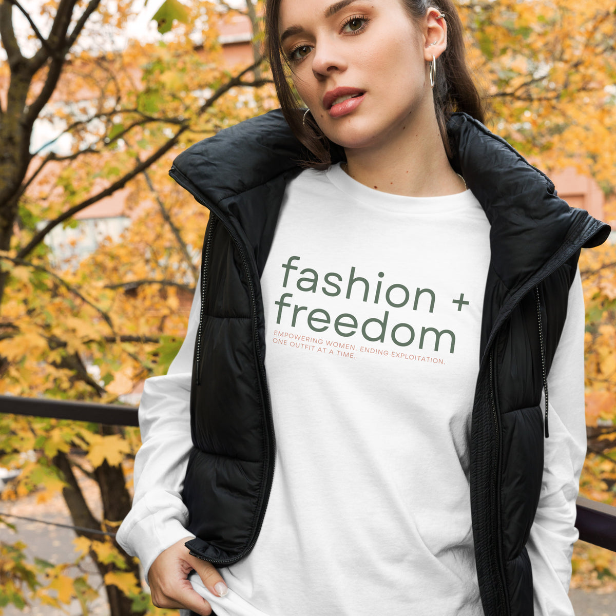 Fashion + Freedom Unisex Long Sleeve Tee